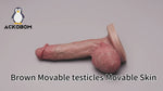 Ackobom handmade soft testicle dildo - LD02